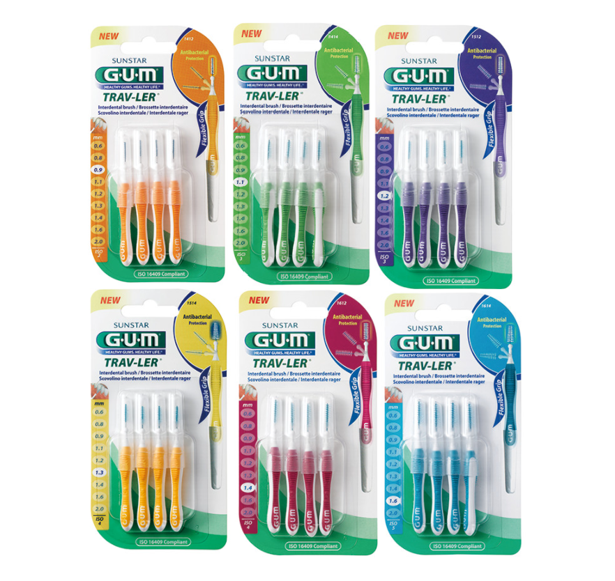 선스타검 GUM 검 치과 향균 트래블러 치간칫솔(4p)