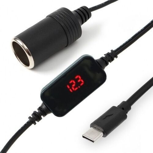 감동필링크 C to 시거잭 승압 변환 전압표시 120cm 케이블