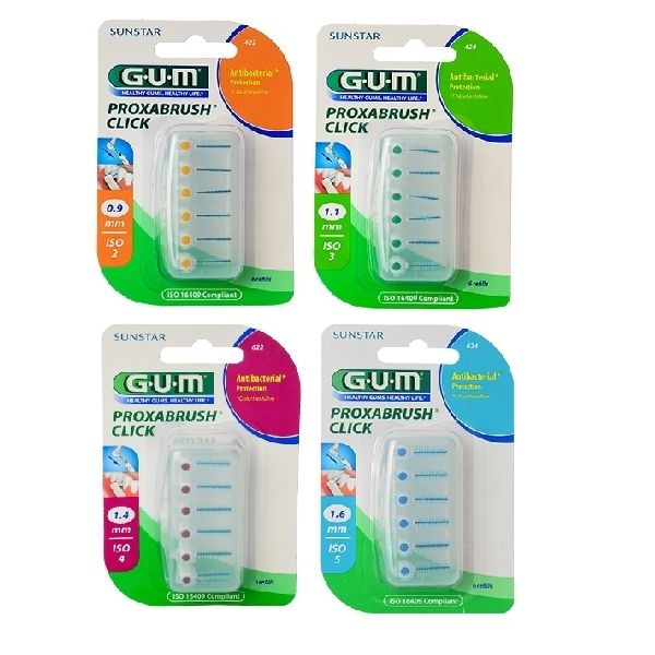 선스타검 GUM 검 625 항균 치과 치간칫솔 리필 6개 12개 (422 424 622)