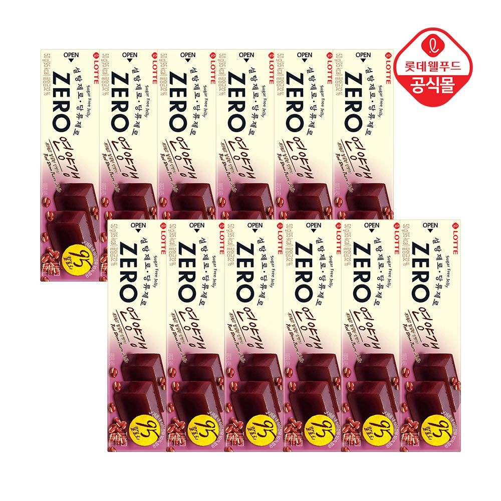 롯데웰푸드 제로 연양갱 팥 50g x 12개
