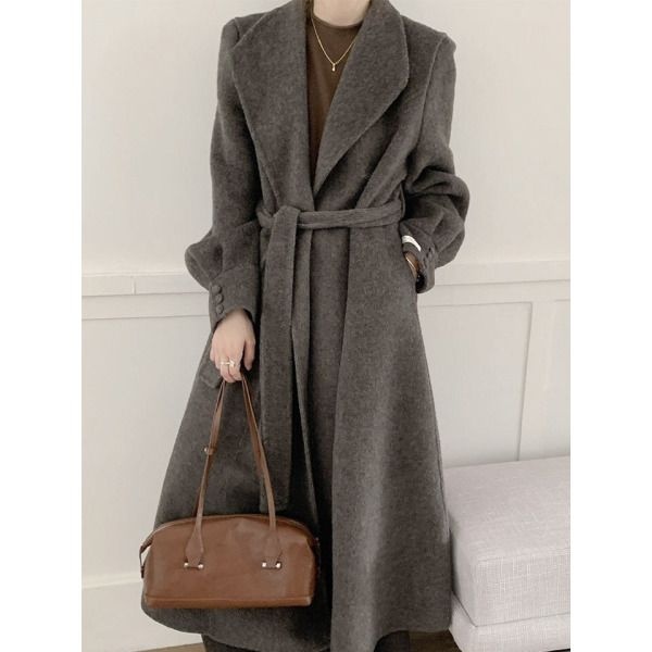 (주)와이엠에스컴퍼니 [기타 (패플)] [헤레이스](울100)퍼프소매 핸드메이드 코트_YMSH25FW207