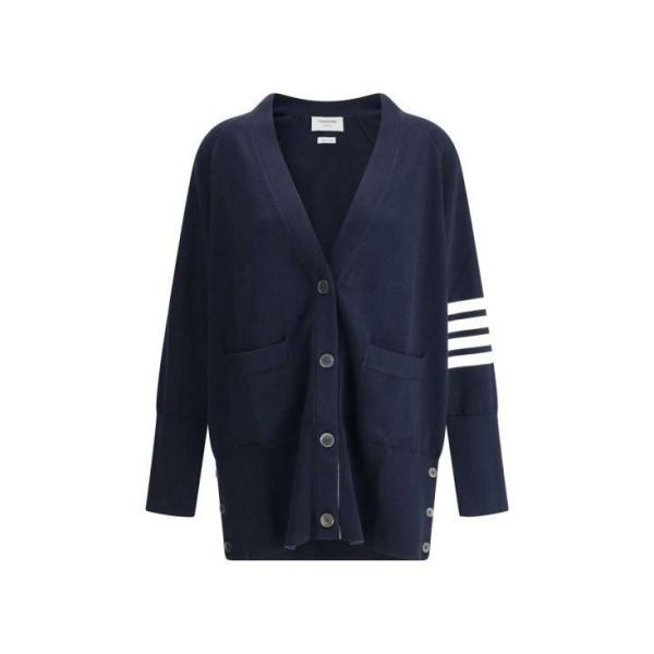 톰브라운 [톰브라운] [명품]  4바 스트라이프 이그재저레이트핏 져지 스티치 롱 가디건 FKC424A Y300..