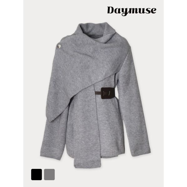 [모어오브] (N) 바엘 숄 니트 가디건 벨트 세트 스웨터