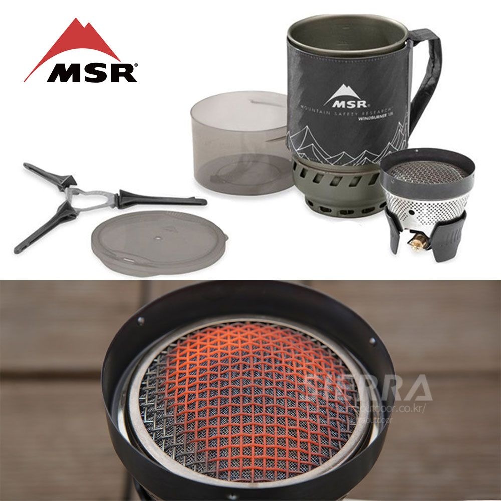 MSR 윈드버너 1.0L 세트 V2 블랙 백패킹 캠핑 버너 코펠 세트 14040