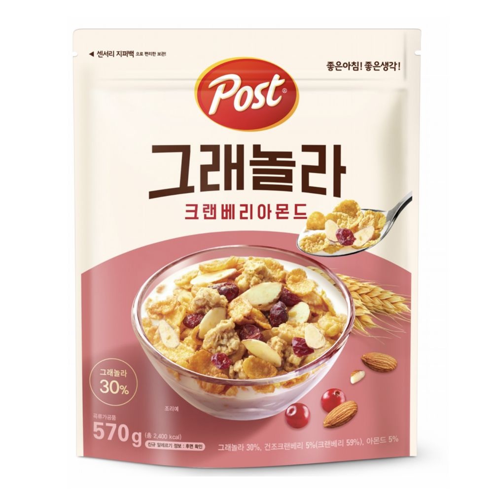 [온누리상품] 포스트 그래놀라 크랜베리 아몬드 570g 식사대용