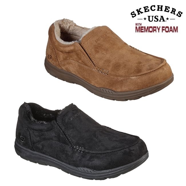 [롯데백화점] 스케쳐스USA 스케쳐스 남성 방한 슬립온 2종