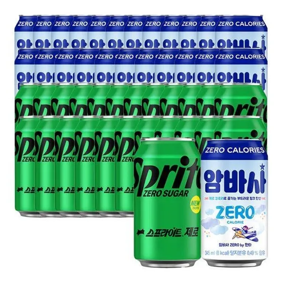 스프라이트제로+암바사제로 350ml 48캔 (각 24캔)