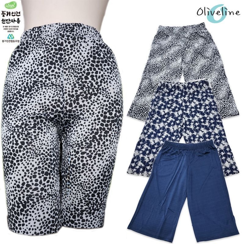 혜진모드 [무료배송]국내생산 올리브라인010 풍기인견 모노사 여성 반바지3종