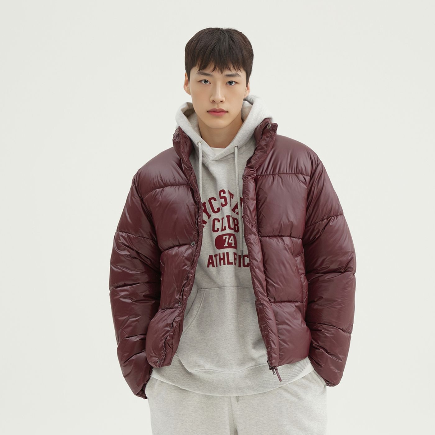 스파오 베이직 푸퍼 패딩