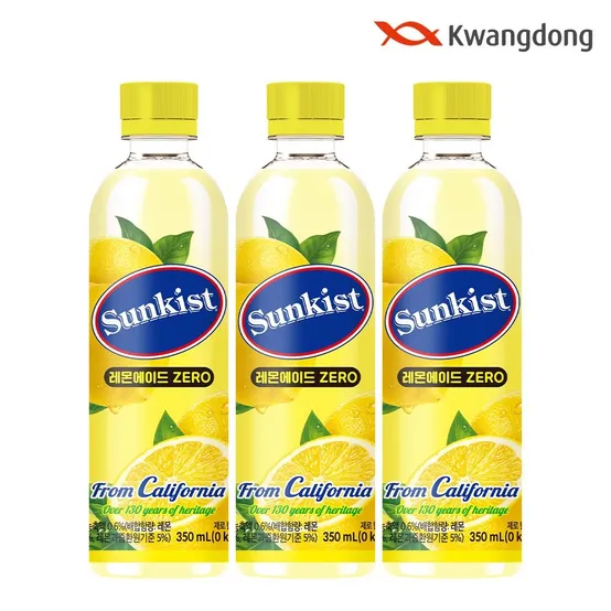 [광동직영] 썬키스트 레몬에이드 제로 350ml x 20pet 