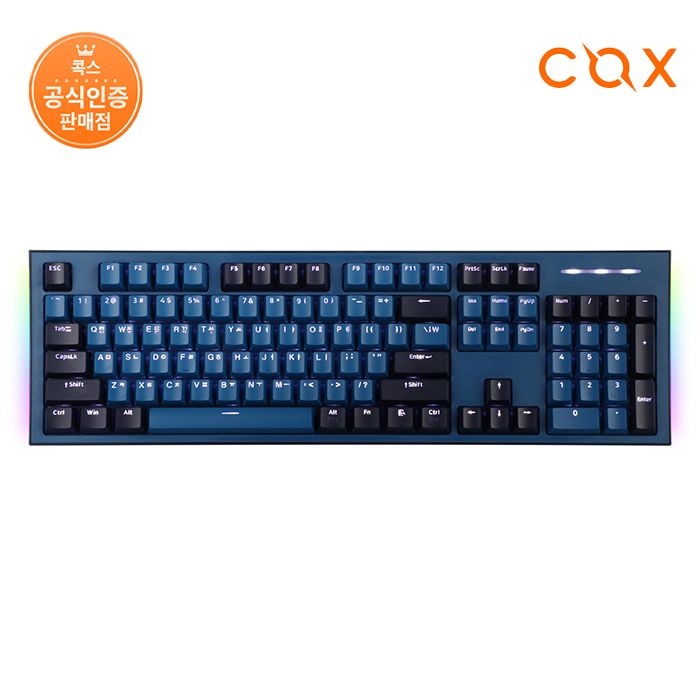 콕스 COX CK01 NAVY 축교환 사이드 RGB 기계식 키보드