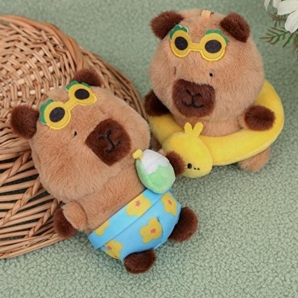 카피바라인형 OA 하와이안 카피바라 썸머 인형키링 귀여운 열쇠고리 백꾸 동물 백참 키홀더 옷