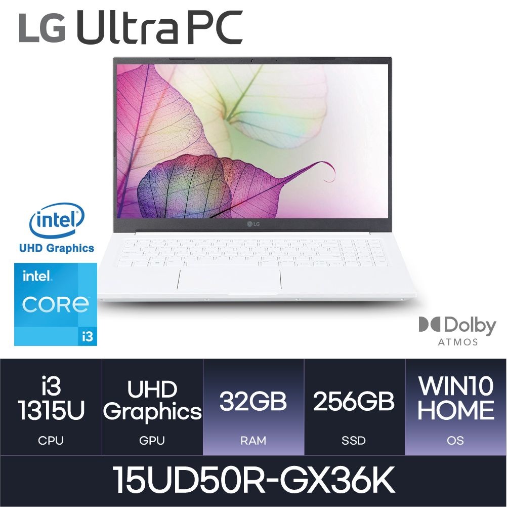 LG전자 2023 울트라PC 15UD50R-GX36K (윈도우 10 Home / RAM 32GB) HMC