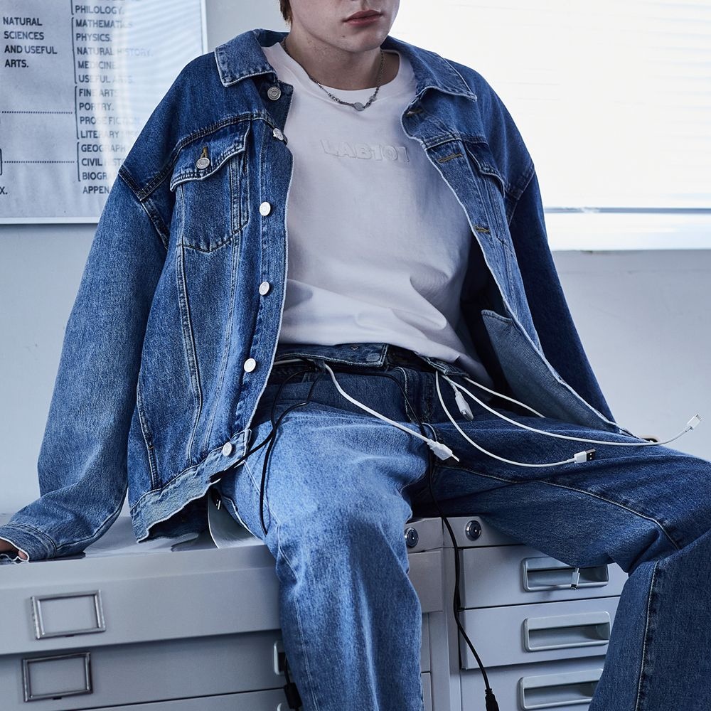 LAB101 생지 스트레이트 데님