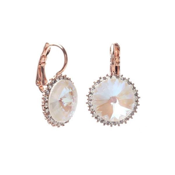 [하프클럽]런미츄 여성 그레이 이어링 수정 원터치