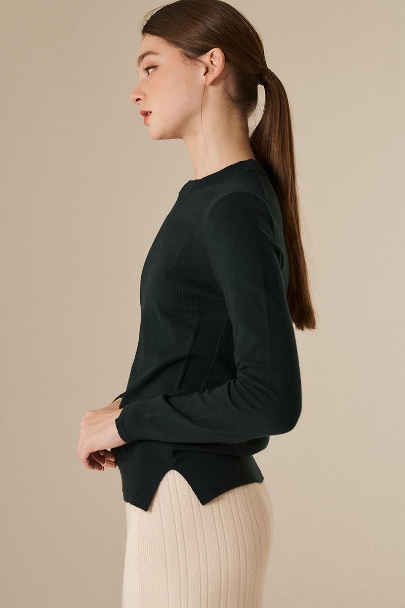 요이츠 라운드 베이직 니트_YF09WOWPO03