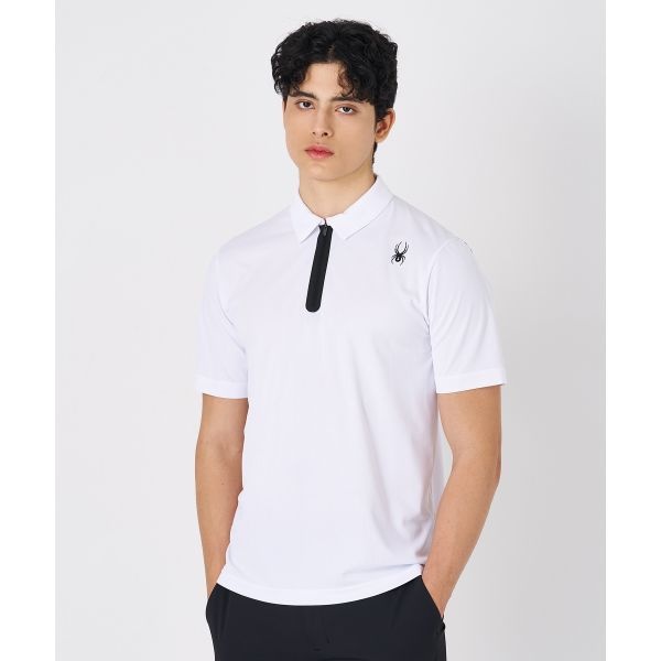 SPYDER <매장정품> SPYDER 스파이더 남성 듀오테크 하프 집업 카라 티셔츠 SPKMCNTS302MWHT 915669