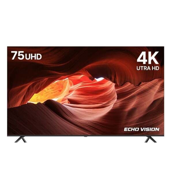 [에이치플러스몰] UHD 제로베젤 무료방문설치 스탠드형 TV 75형