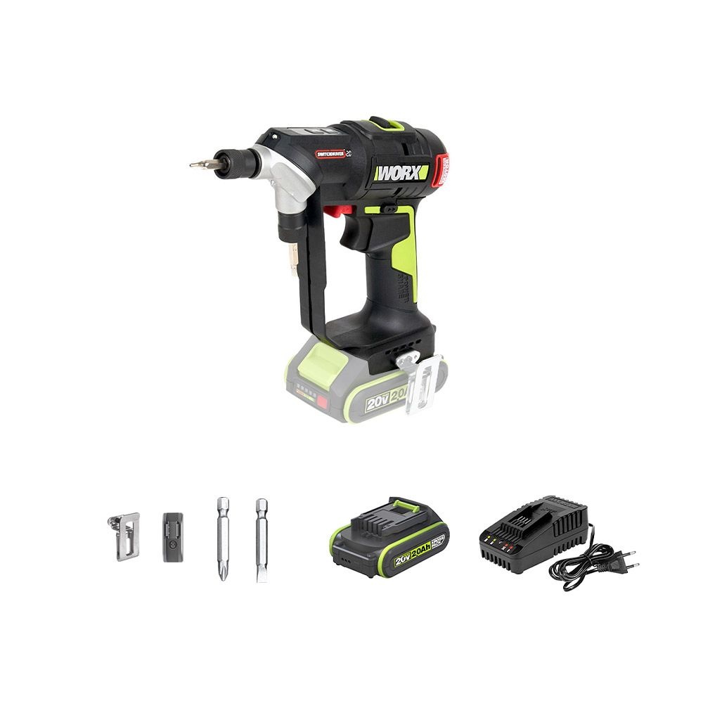 웍스 웍스 충전 스위치 드릴 드라이버 전동 20V 2.0Ah 배터리1개 BL WU177.1