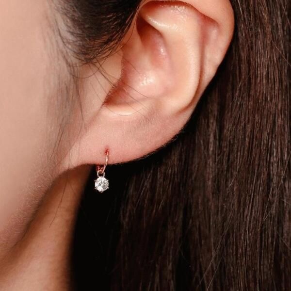 [로이드(엔터)] 로이드 주문제작 라운드스톤 14K 원터치 귀걸이 LOSL2053G1SG