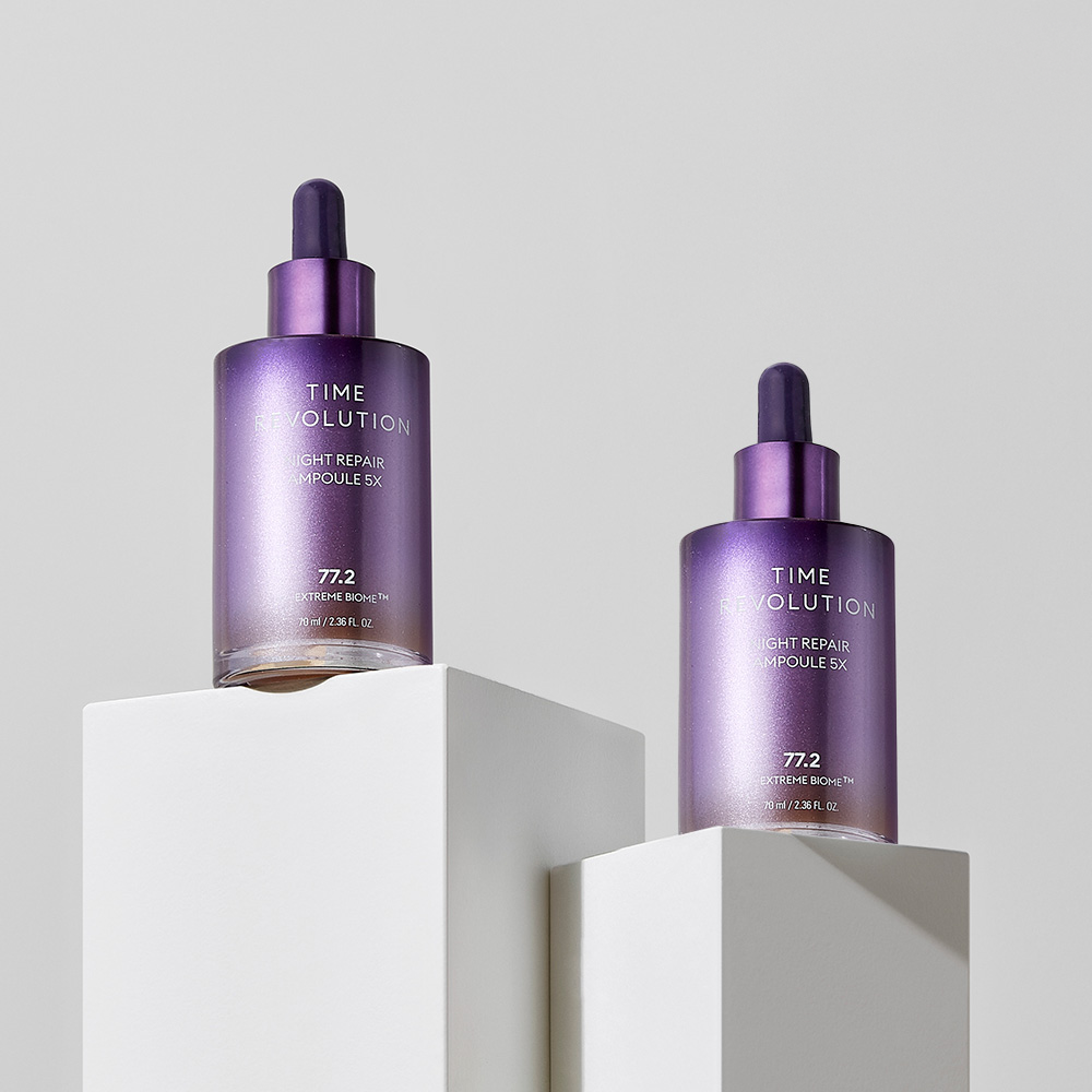 [미샤][APP전용][1+1 단독] 미샤 타임 레볼루션 나이트 리페어 보랏빛 앰플 5X 70ml 2개 SET : 롯데ON