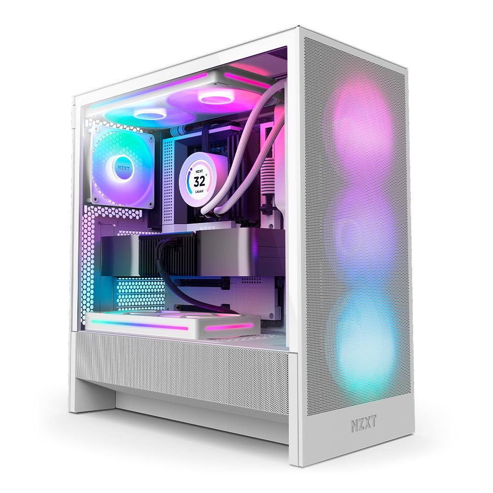 NZXT NZXT (현대Hmall) NZXT H5 Flow V2 RGB 컴팩트 미드 타워 ATX 에어플로우 PC 케이스 (화이트)