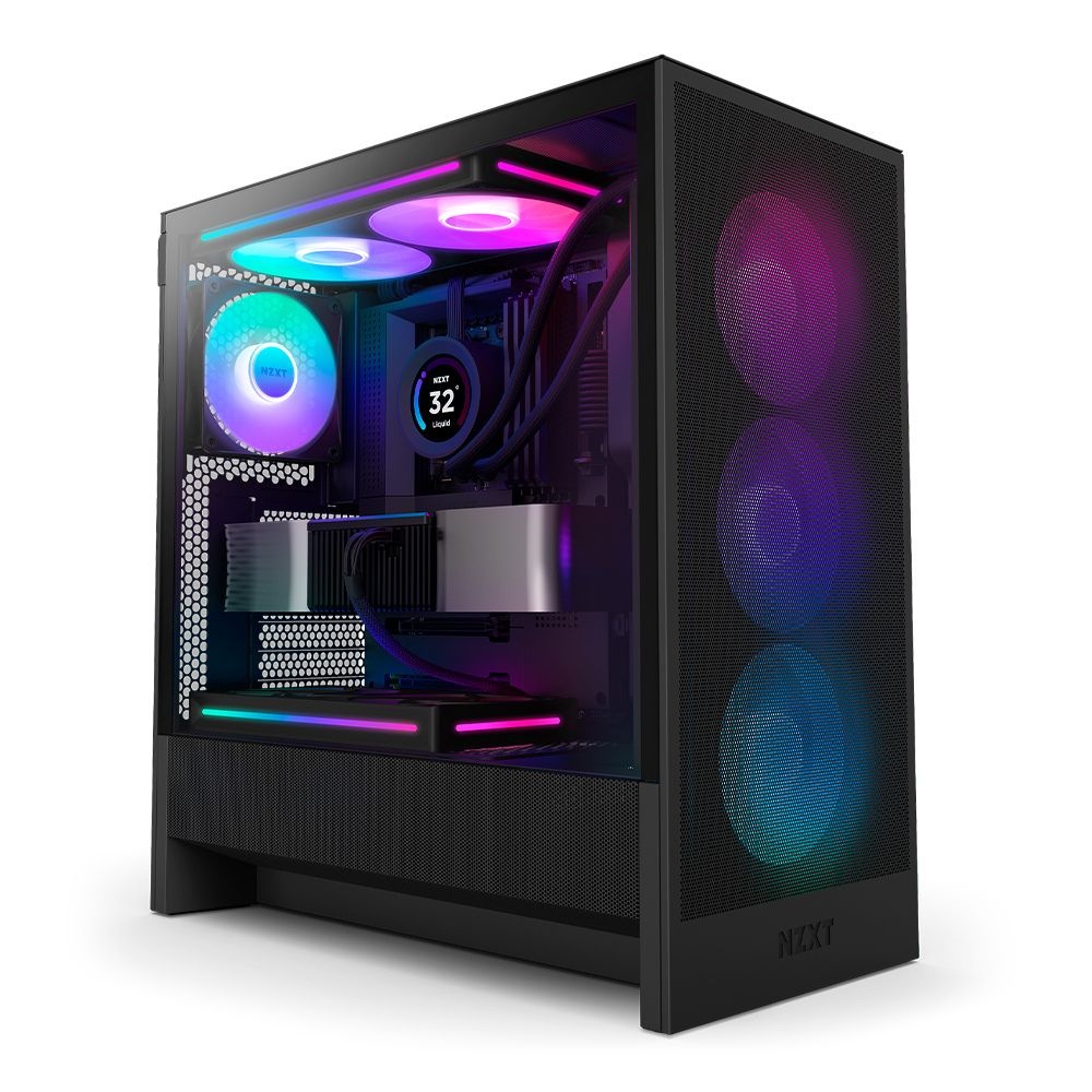 NZXT NZXT (현대Hmall) NZXT H5 Flow V2 RGB 컴팩트 미드 타워 ATX 에어플로우 PC 케이스 (블랙)
