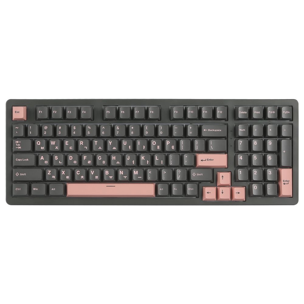 지클릭커 제주WK98 8K 파도스위치 풀윤활 무선 블루투스 기계식 키보드 머큐리핑크 유채꽃노랑축 37g