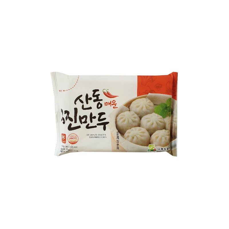 나래식품 나래 산동 트레이 매운찐만두 180g