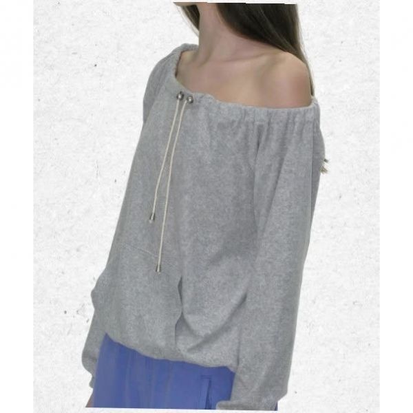 <매장정품> 파르티멘토 PARTIMENTO 여성 테리 드로스트링 오프숄더 탑멜란지 PW-2559ML 1362570