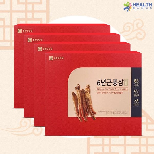 [오늘출발] 종근당건강 6년근 홍삼골드 80ml x 60포 (4박스) 선물세트 명절 홍삼진액 엑기스 H