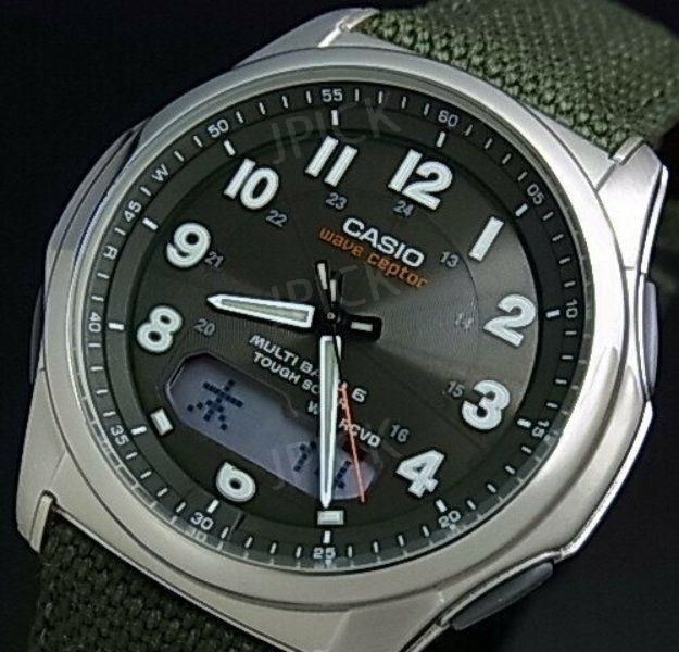 카시오 [해외] 카시오 웨이브셉터 솔라 전파 시계 카키 WVA-M630B-3AJF