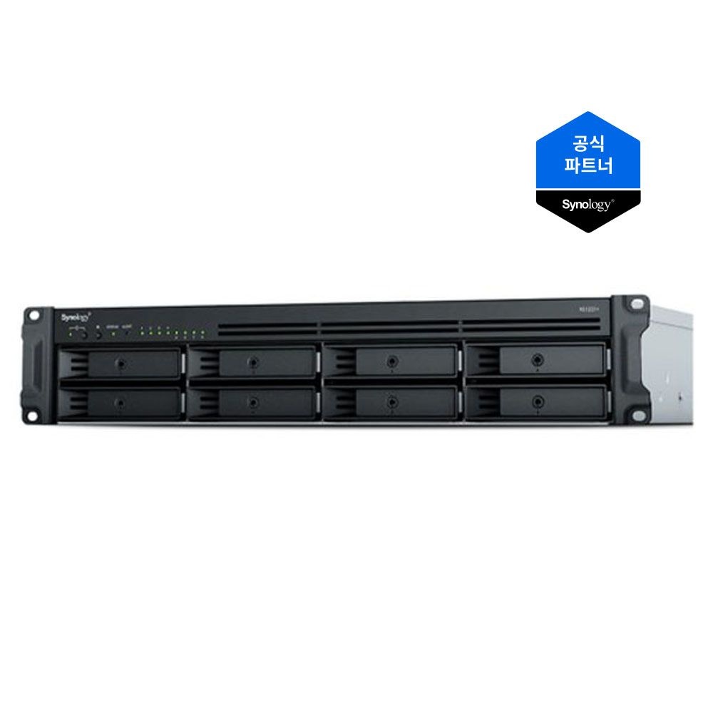 시놀로지 RS1221RP+ 8베이 렉타입 NAS 스토리지 48TB [6TBX8EA] HAT3300 HDD (초기 및 모든설정 무료원격지원) 공식인증정