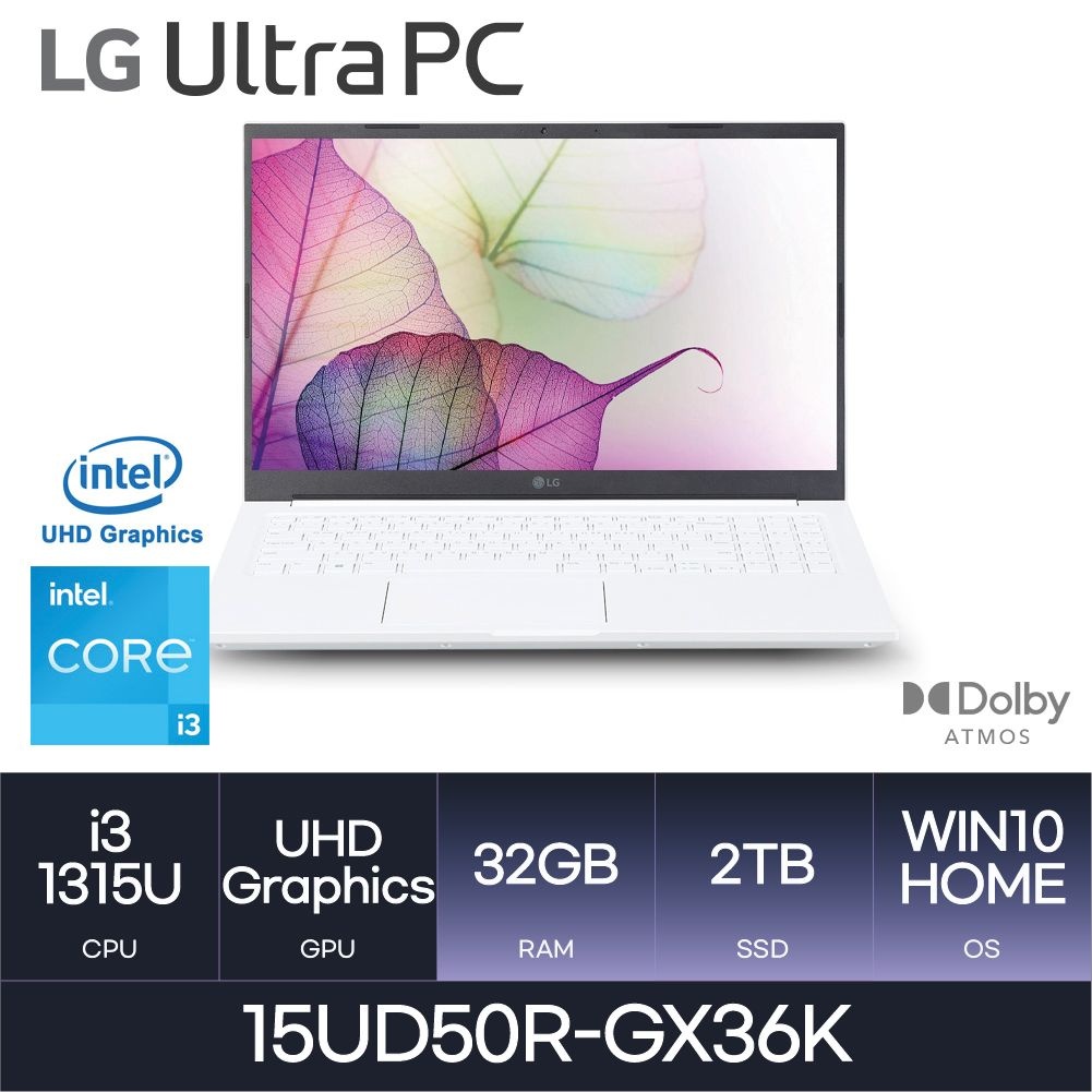 LG전자 2023 울트라PC 15UD50R-GX36K (윈도우 10 Home / NVMe 2TB / RAM 32GB) HMC