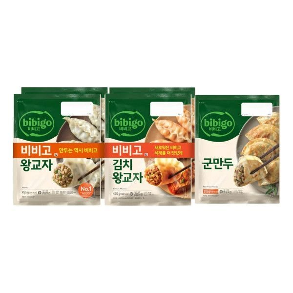 CJ 비비고 왕교자 455g x2개+김치왕교자 420g x2개+군만두 315g
