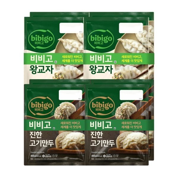 CJ비비고 왕교자455g x4봉+진한고기만두 400g x4봉