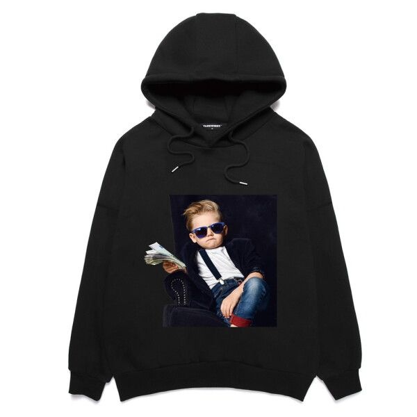 [밴웍스] Arrogant Rich Boy 오버핏 후드 (VNCTS134) 블랙