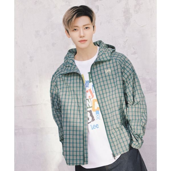 [2월 11일 배송] LEE 후드 윈드 브레이커 체크
