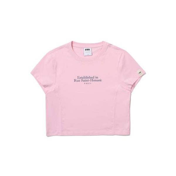 [FIFA 1904] 우먼 슬림핏 크롭 반소매 티셔츠 핑크 (FF42TH19W_530) 747561