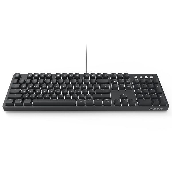 마이크로닉스 유선 기계식 키보드, MANIC X40P PBT 축교환, 광축클릭 팬텀블랙 USB