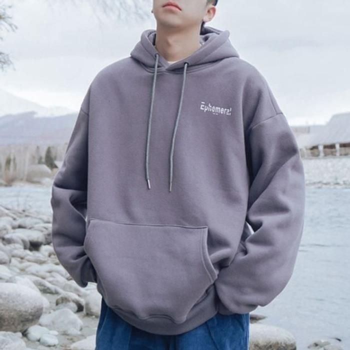 기모후드티 남자 남자후드티 DS-BB212 블랙 기모안감 그레이