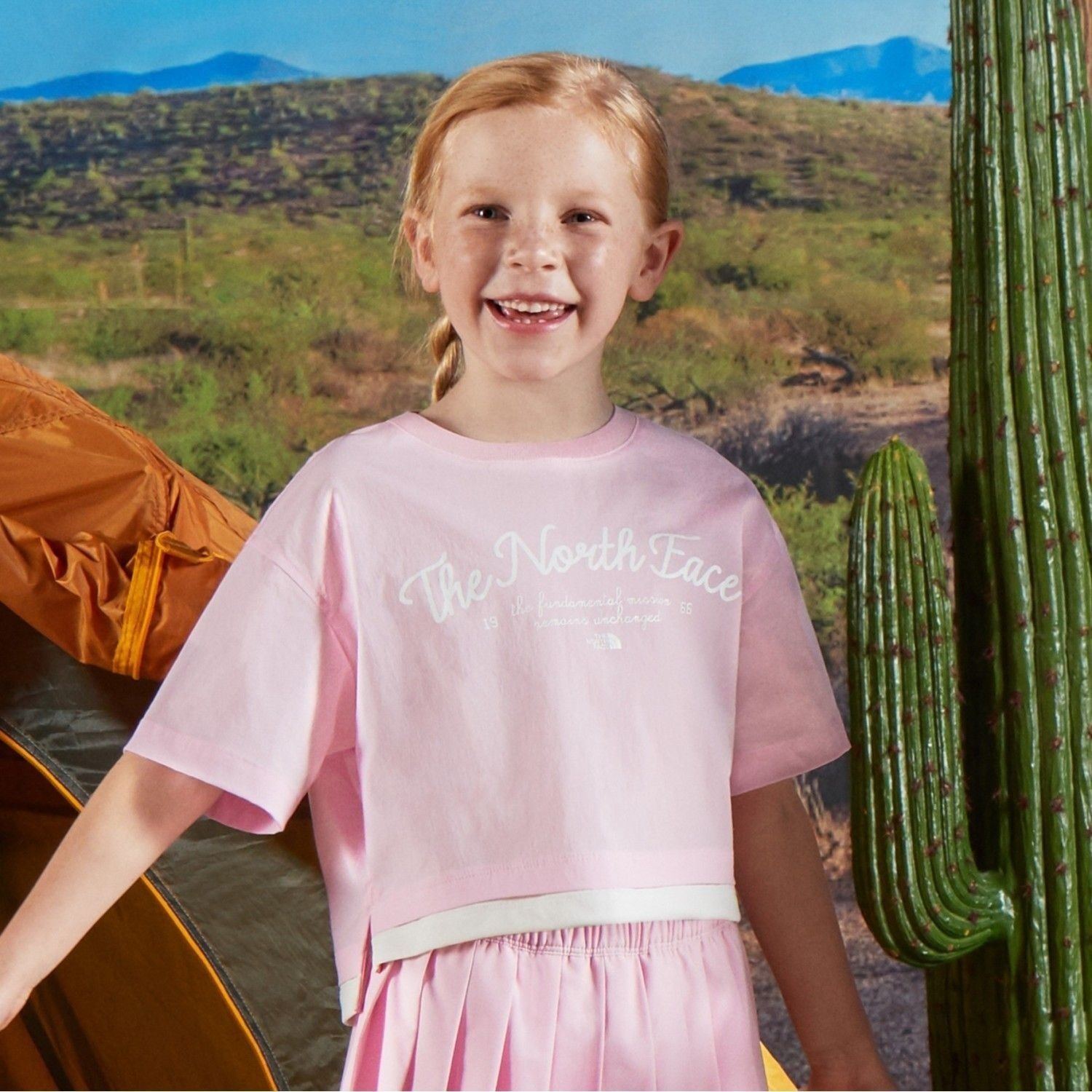 노스페이스 걸즈 아이스데이 반팔 라운드 티 NT7UR17TINP