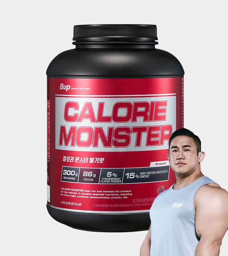 비유피 칼로리몬스터 딸기맛 4kg 헬스 단백질 보충제 프로틴 게이너