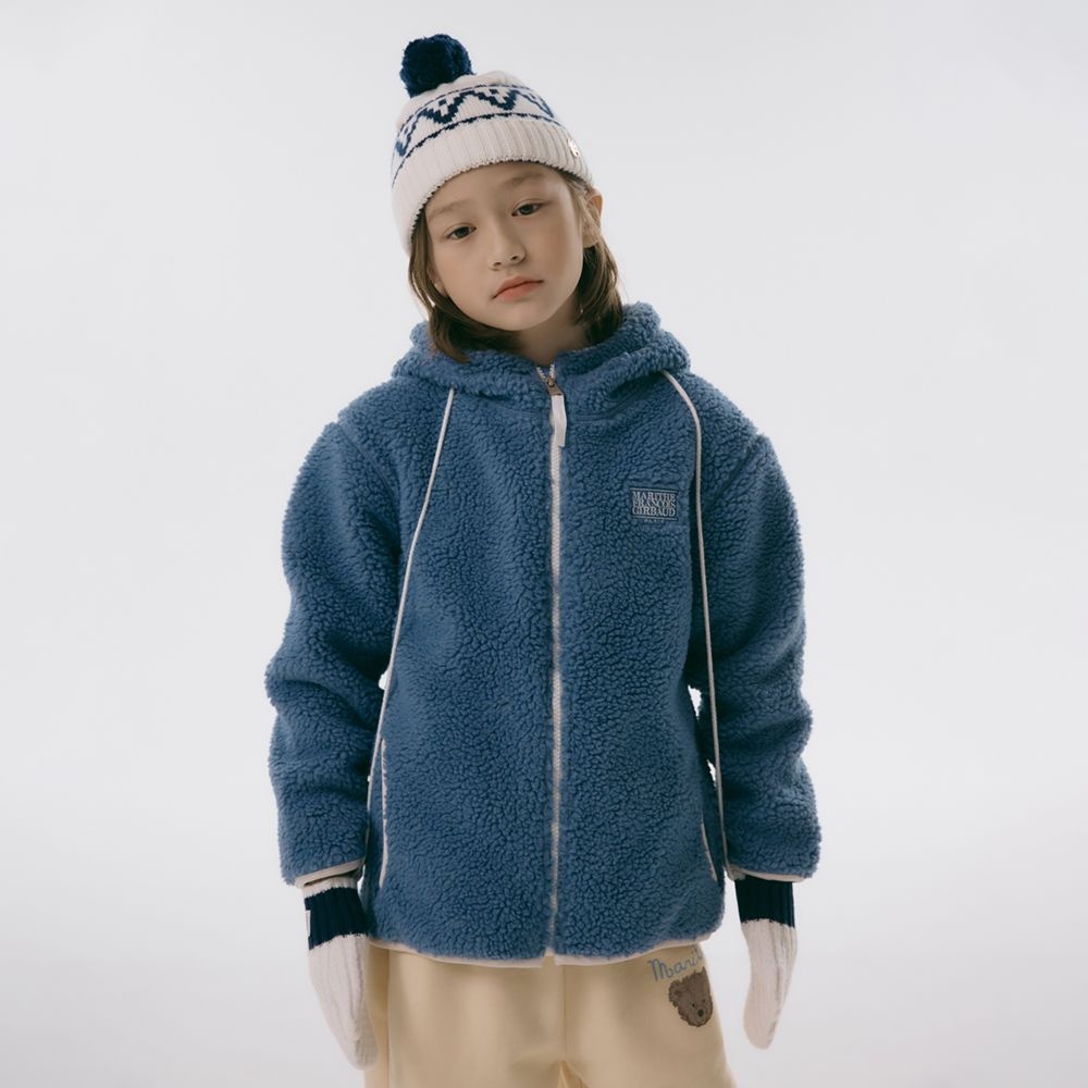(공식) ENFANT CLASSIC LOGO FLEECE HOODIE ZIPUP blue