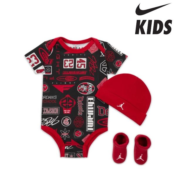 [롯데백화점] 나이키 키즈 조던 점프맨 플라이 3PC 바디수트 세트 6-12개월 N252UU837P LE1220858016