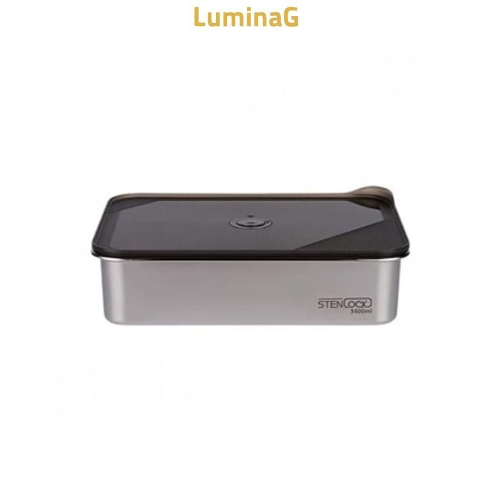 루미나G협력사 스텐 밧드 3400ml 밀폐 용기 반찬 통 채반 중형
