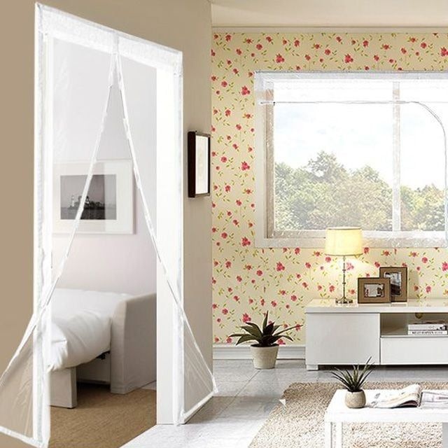 모아락스토어 단열 현관문 방풍커튼 PVC 투명 현관문커튼 현관바람막이