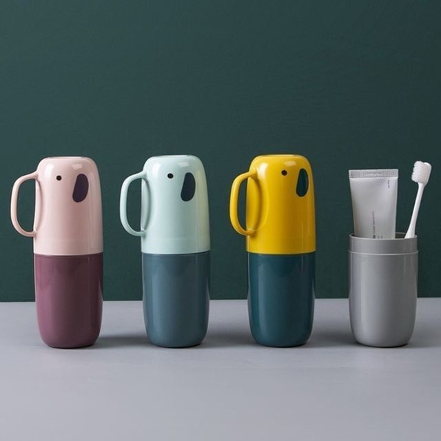 모아락스토어 캐릭터 양치컵 칫솔통 휴대용 욕실컵 양치컵 여행용 칫솔통 휴대용 칫솔통