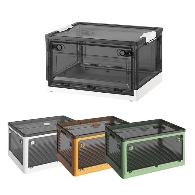 모아락스토어 접이식 반투명 수납함 60L 폴딩박스 폴딩박스 대형 수납함