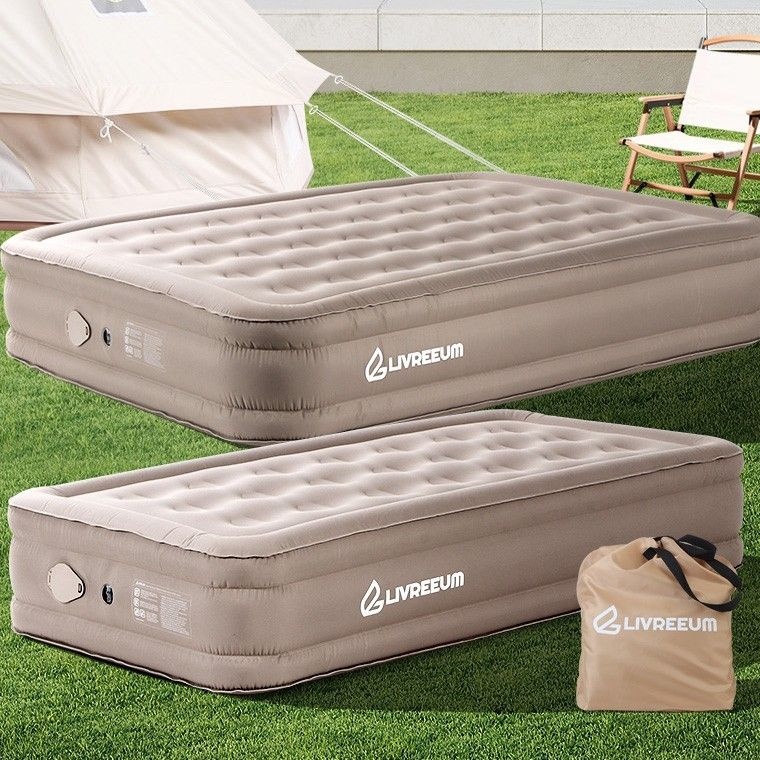 캠핑에어매트 공기매트리스 텐트바닥 자충침대 휴대용더블 베드이너 용차박접이식 커버싱글1인용원터치